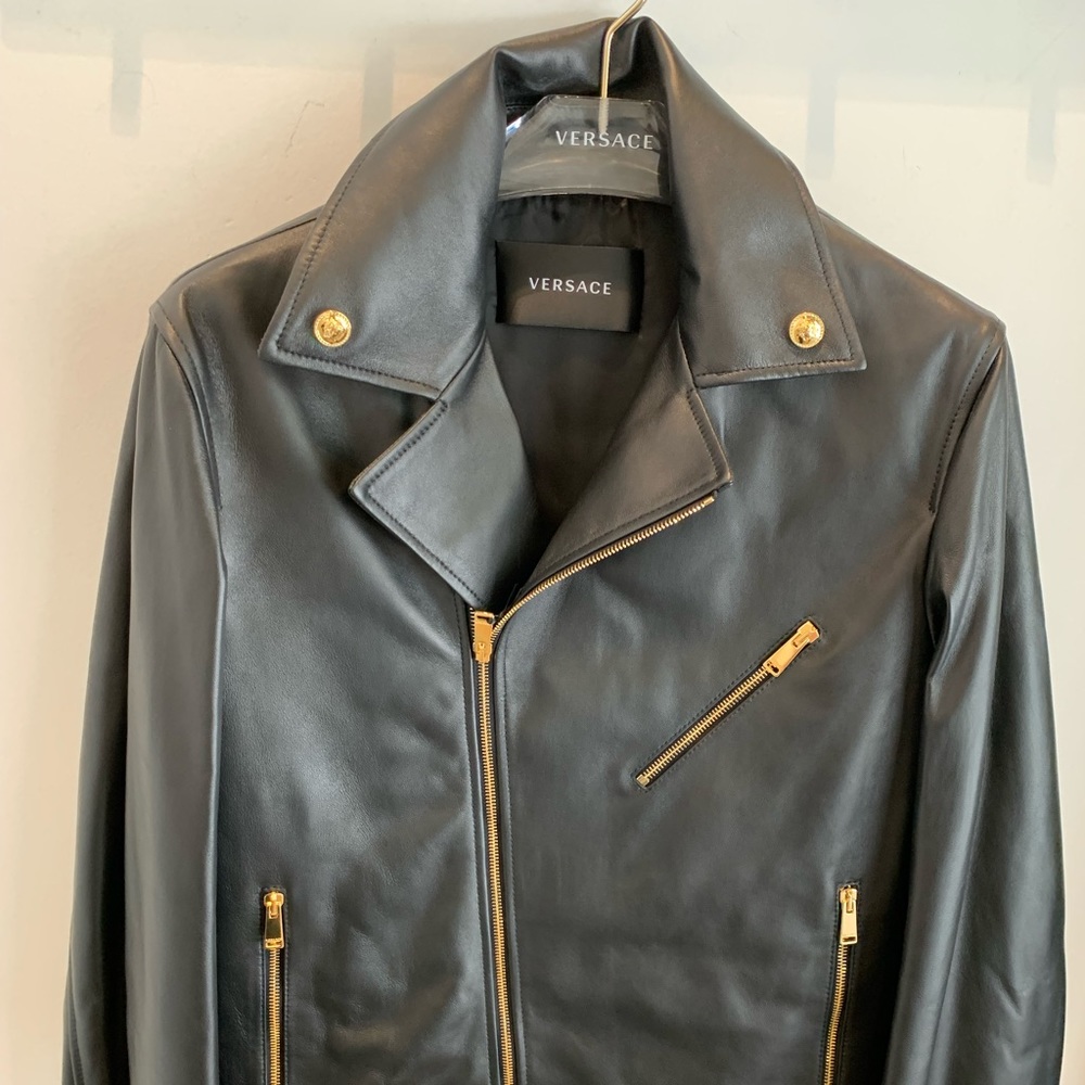 Versace leather jacket